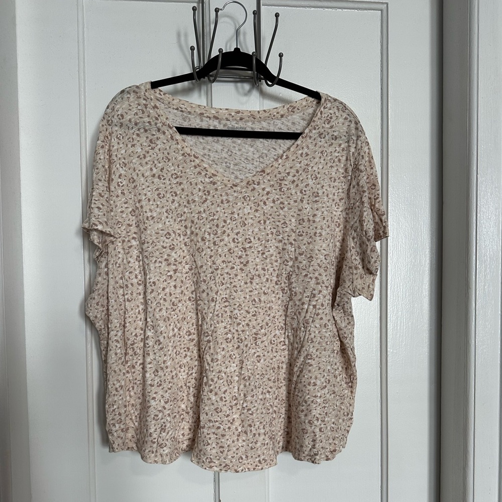 Old Navy Size 3x Everyday Short sleeve Cheetah Print Tshirt